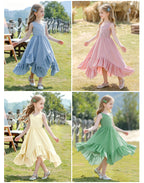 7787 Fashion Teenage Sequin Flower Girl Dress Sleeveless Elegant Casual Cute Ball Gown Wholesale Kids Dance Girls Fancy Wedding