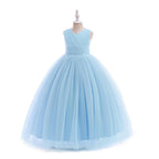 5091 Wholesale Elegant Casual Baby Girl Princess Gown Muslim Eid Flower Girl Wedding Party Dresses for Kids Girls 10-12 Years Old
