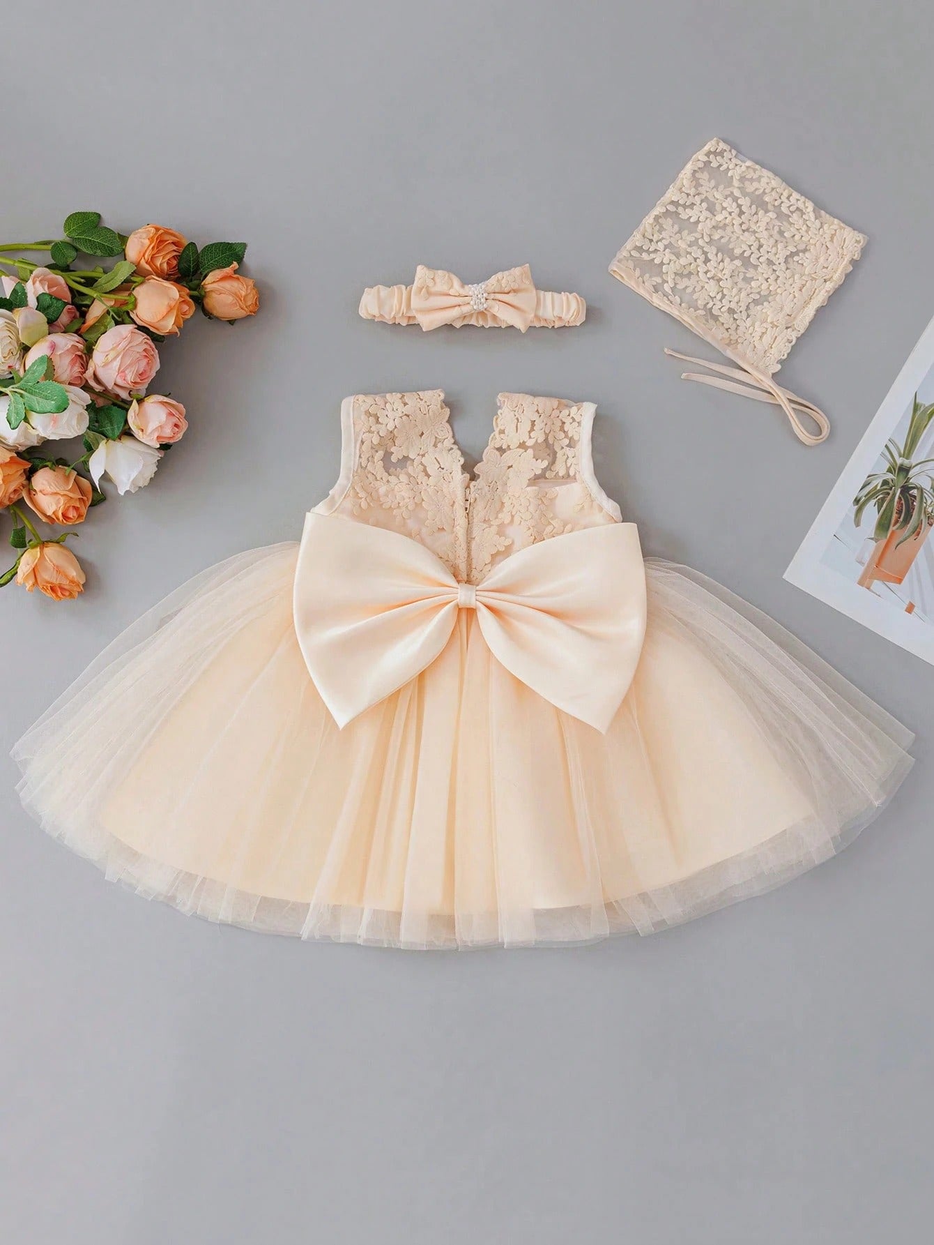 5136 Baby Dresses Cute Bow Baby Fancy Dress Princess Party Baby Frock 1 Year Birthday