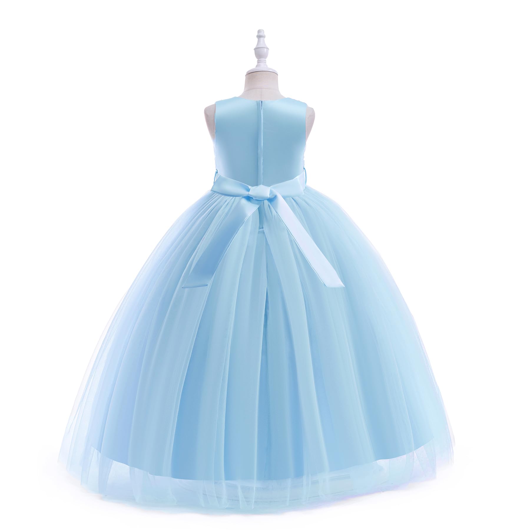 5091 Wholesale Elegant Casual Baby Girl Princess Gown Muslim Eid Flower Girl Wedding Party Dresses for Kids Girls 10-12 Years Old