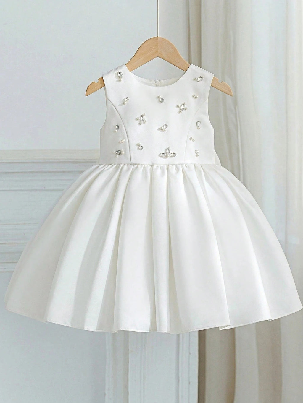 5370 Wholesale Satin Princess Night Summer Flower Girl Wedding Birthday Dresses for Kids Girls