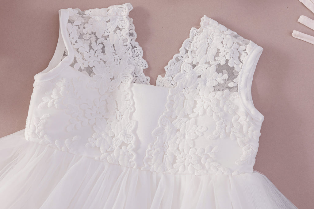 5136 Wholesale Baby Girls Dress White Baby Dresses Embroidered Wedding Dresses Flower Girls Christening Gown for Baby Baptism