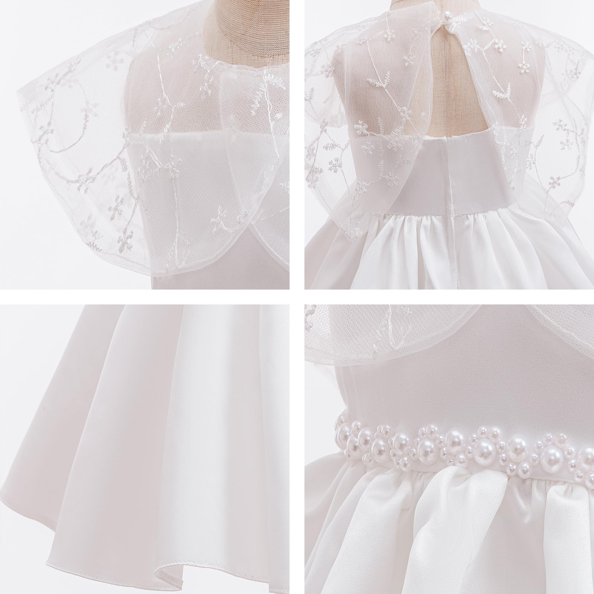 5256 Toddler Baby Girls Princess Birthday Dress Flower Girl Pageant Party Tutu Wedding Formal Dresses Tulle Gown Kids Dresses