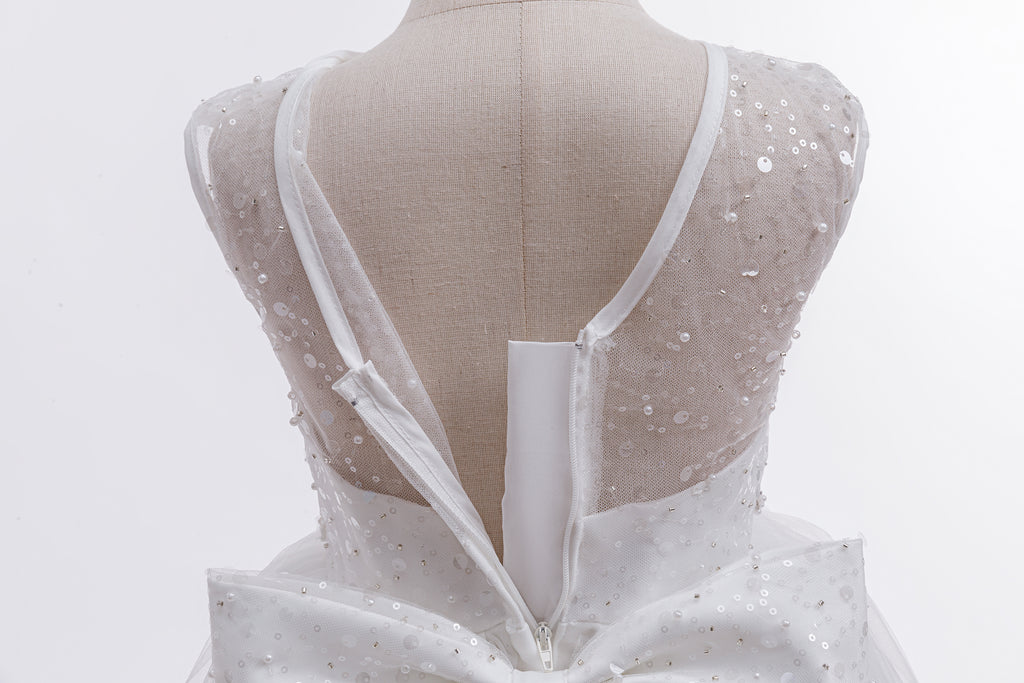 5137 Wholesale White Lace First Communion Dress Kids Flower Girl Formal Wear for Church First Holy Communion Ceremony