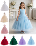 5091 Wholesale Elegant Casual Baby Girl Princess Gown Muslim Eid Flower Girl Wedding Party Dresses for Kids Girls 10-12 Years Old