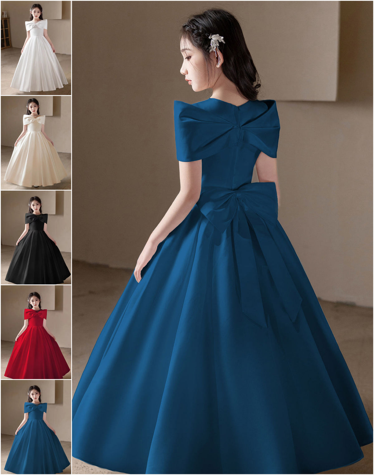 5167 Wholesale 8-16 Years Girls Summer Evening Flower Girl Dress Wedding Prom Pageant Birthday Party Kids Children Formal Dress