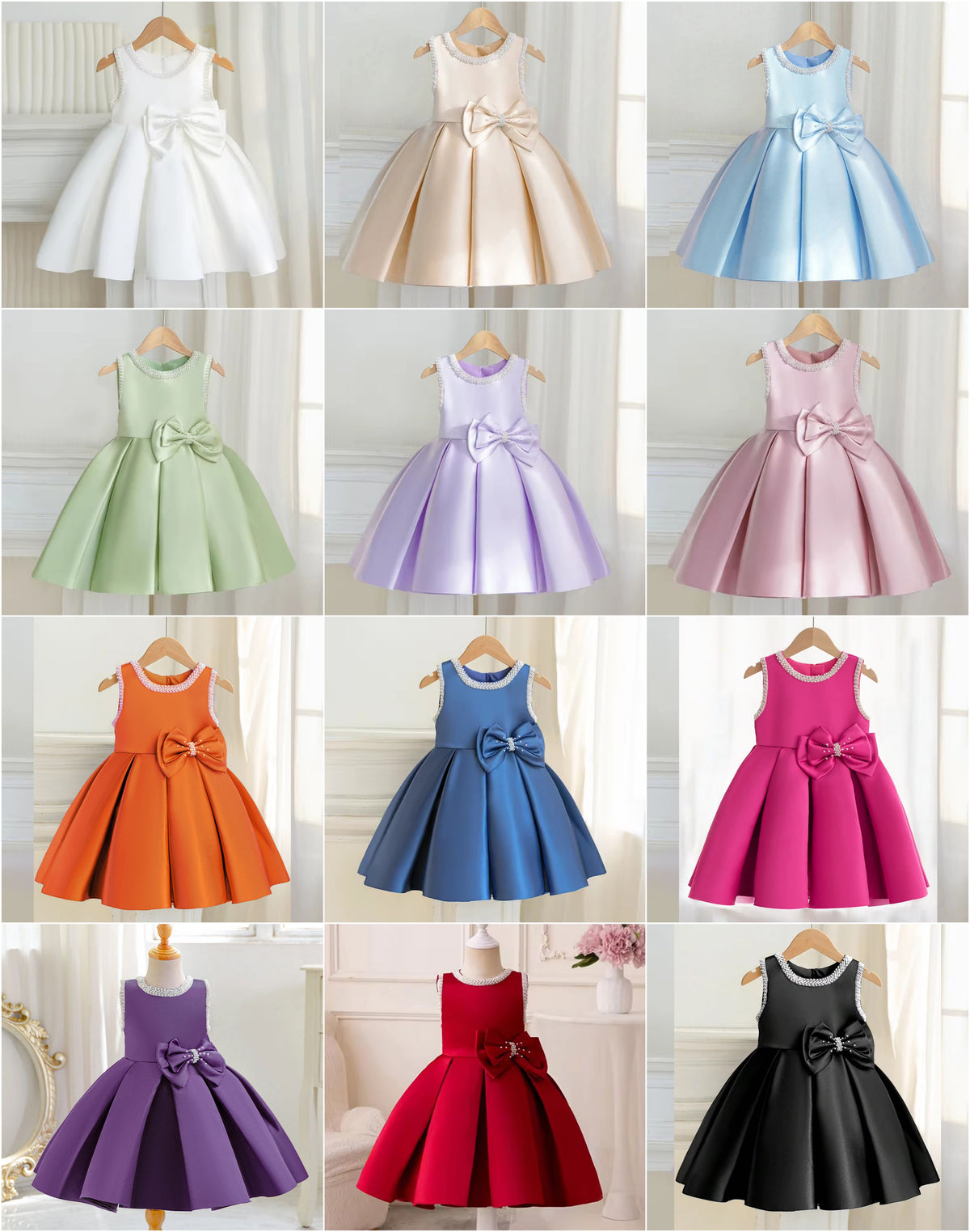 7891 Navy Blue Flower Girl Uniform Church Dress 3 Years Old Baby Girl Summer Birthday Party Wear Dress Made in China for Baby Girl