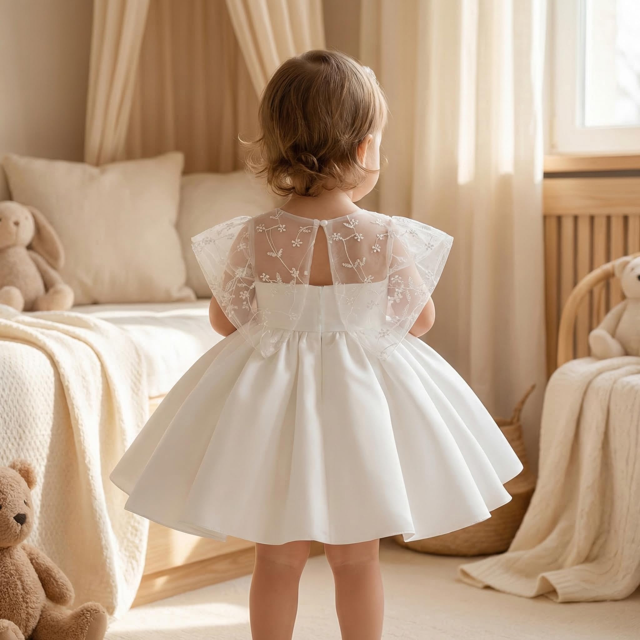 5256 Toddler Baby Girls Princess Birthday Dress Flower Girl Pageant Party Tutu Wedding Formal Dresses Tulle Gown Kids Dresses