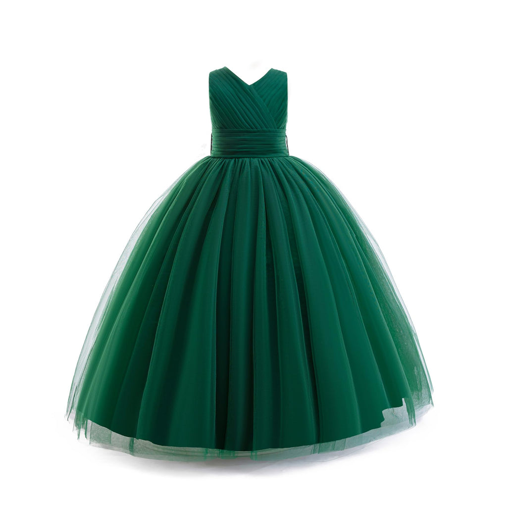 5091 Wholesale Elegant Casual Baby Girl Princess Gown Muslim Eid Flower Girl Wedding Party Dresses for Kids Girls 10-12 Years Old