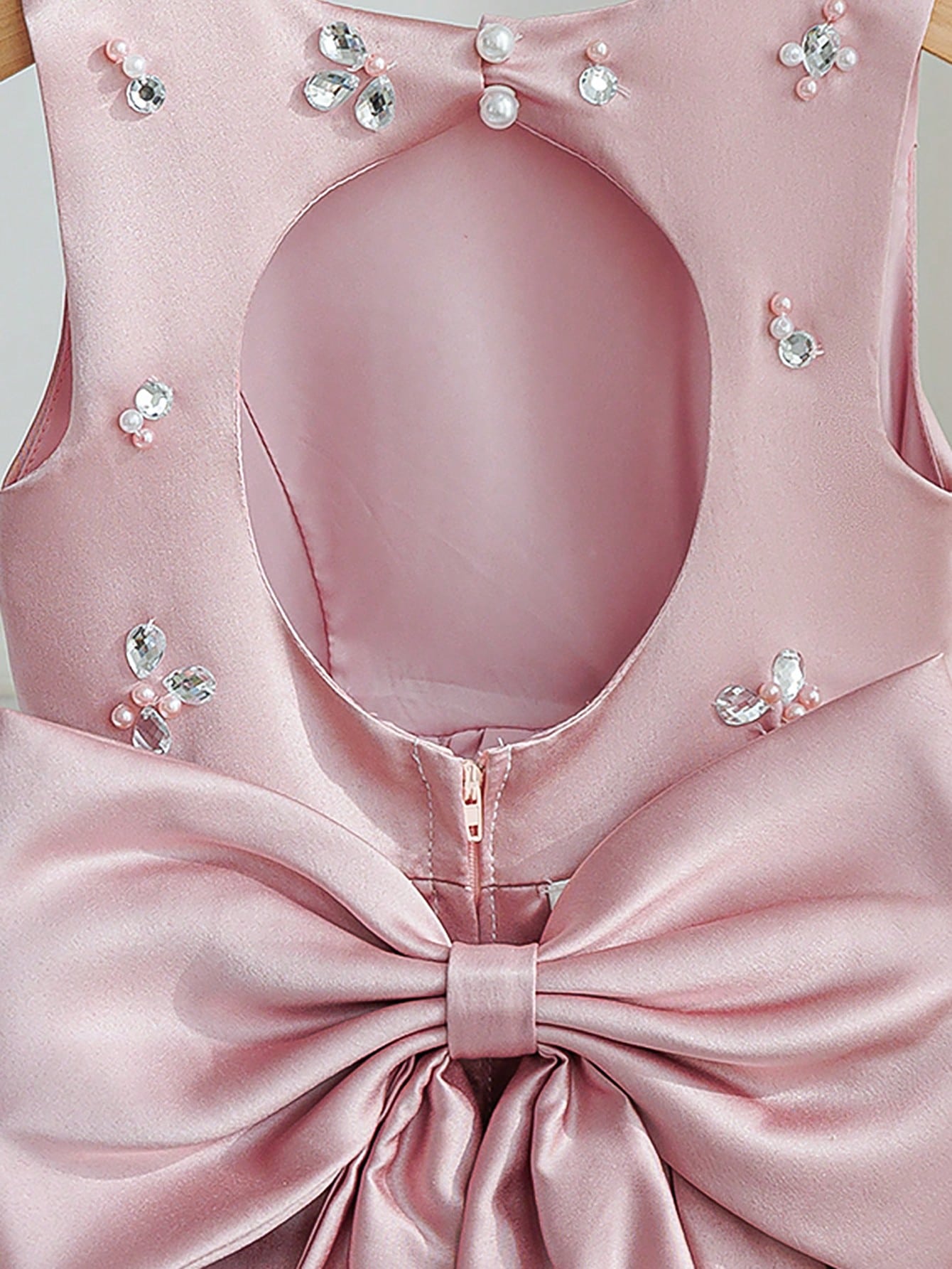 5370 Wholesale Beaded Satin Formal Fancy Princess Party Wear Dress Sets Frocks Gown for Young Kids Toddler Little Girls 4-8Y