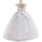 5231 Wholesale China White Angel Bride Flower Girl Dress 12Y Kids Long Plain Casual Formal Ball Gown Wedding Graduation Party Dresses
