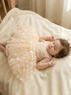 5300 Toddler Girl Tutu Pageant Dress Sparkly Sequin Butterfly Flower Girl Formal Occasion Birthday Party