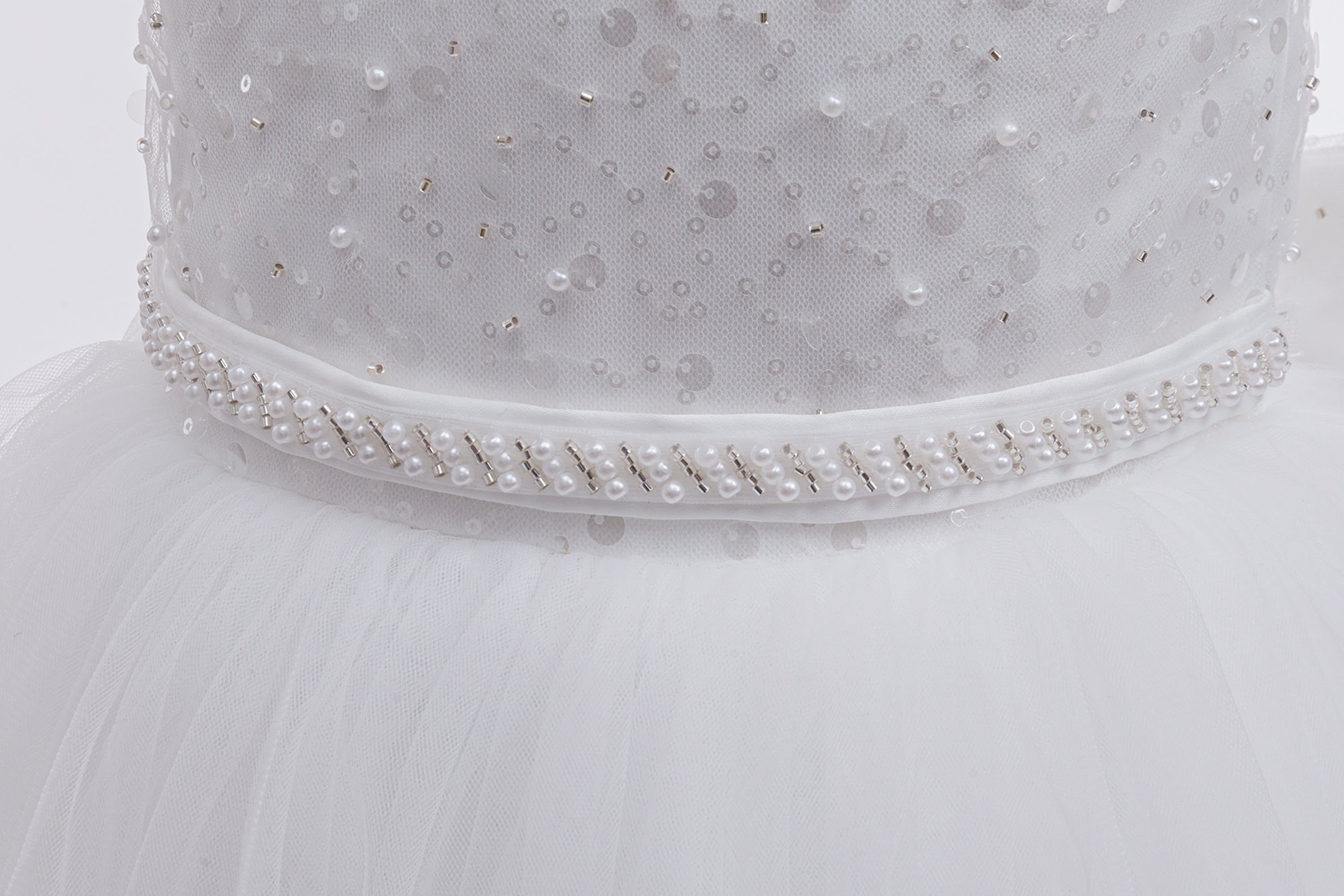 5137 Wholesale White Lace First Communion Dress Kids Flower Girl Formal Wear for Church First Holy Communion Ceremony