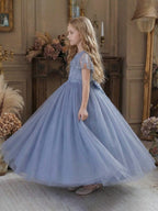 5193 Wholesale Tulle Lace Embroidered Indian Princess Prom Birthday Party Wedding Dresses for 11 Years Old Girls 10 Years