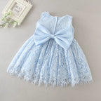 9866 1 Years Baby Girl Polynesian Dress Baby Blue Reception Dress 1st Birthday Indian Eid Dress Wholesale Baby Girl Frock Party Dress
