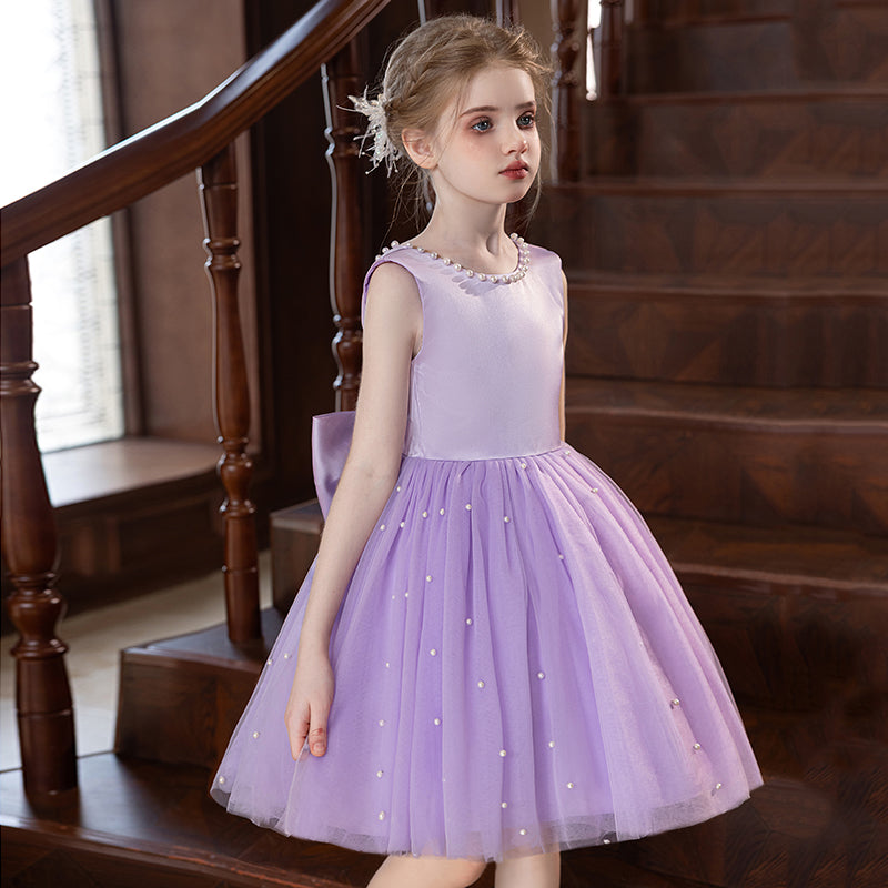 5151 Girls Pageant Dress Wholesale Lavender Short Princess Gown for Birthday Party Wedding Recital Event Kids Girls Clothing Factory