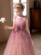 5157/5258  Wholesale Girl Dresses 10 Years Old Princess Gold Sequin Birthday Party Wedding Evening Gown Kids Baby Girls Frock