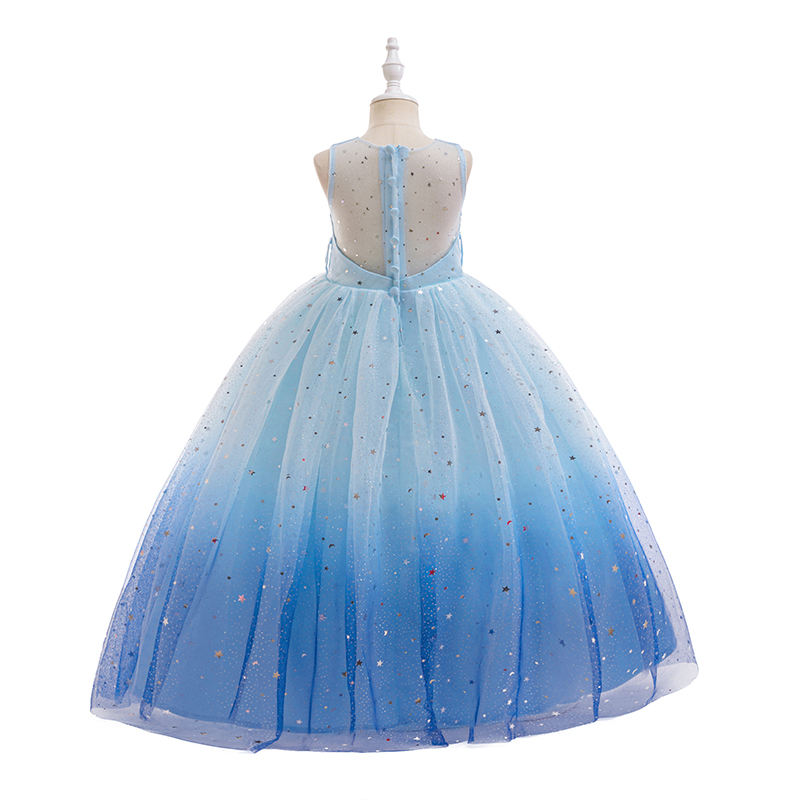 7689 Girls Tulle Flower Girl Dress Birthday Wedding Pageant Party Princess Gown Kids Formal Wear Ages 5 to 11 Years