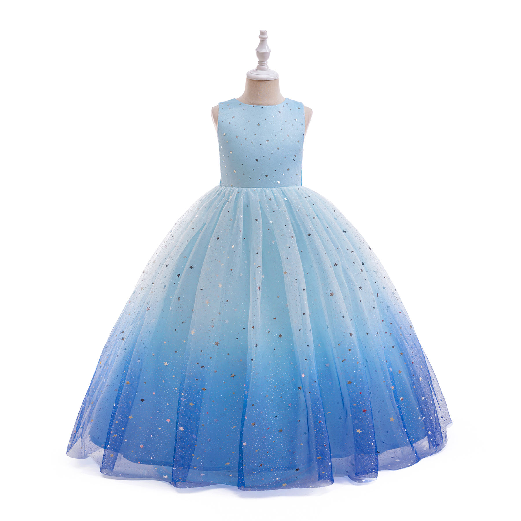 7689 Girls Tulle Flower Girl Dress Birthday Wedding Pageant Party Princess Gown Kids Formal Wear Ages 5 to 11 Years