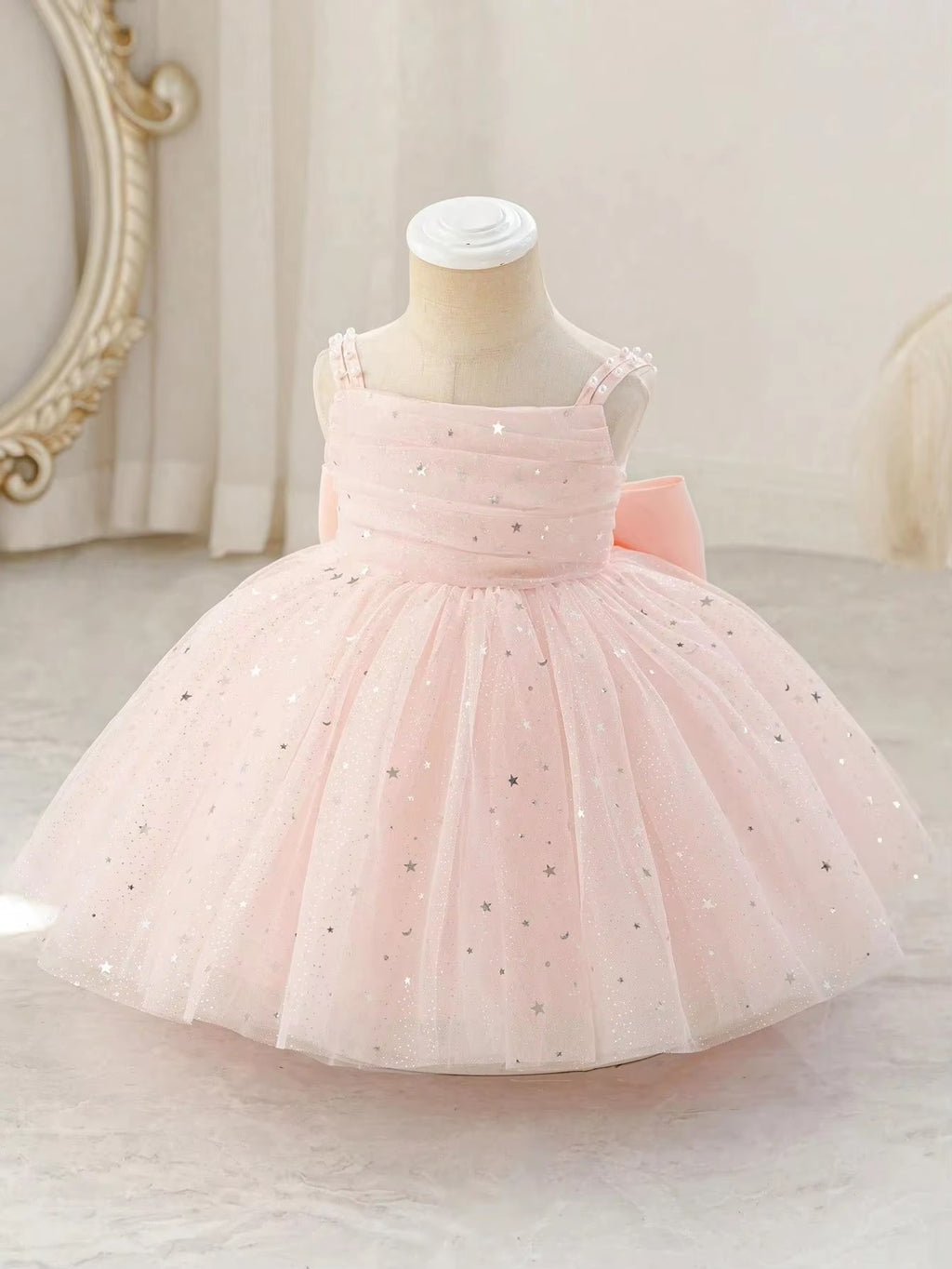 5302 Wholesale Sparkly Elegant Cute Casual Pageant Ball Evening Gown Birthday Dress for One Year Old Kids Infant Baby Girls