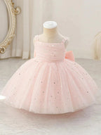 5302 Wholesale Sparkly Elegant Cute Casual Pageant Ball Evening Gown Birthday Dress for One Year Old Kids Infant Baby Girls