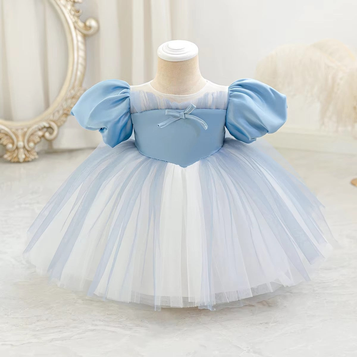 6271 Baby Girls' Party Dress Formal Ball Gown Birthday Ceremony Toddler Girls Dresses Princess Summer Wholesale of Baby Clothes