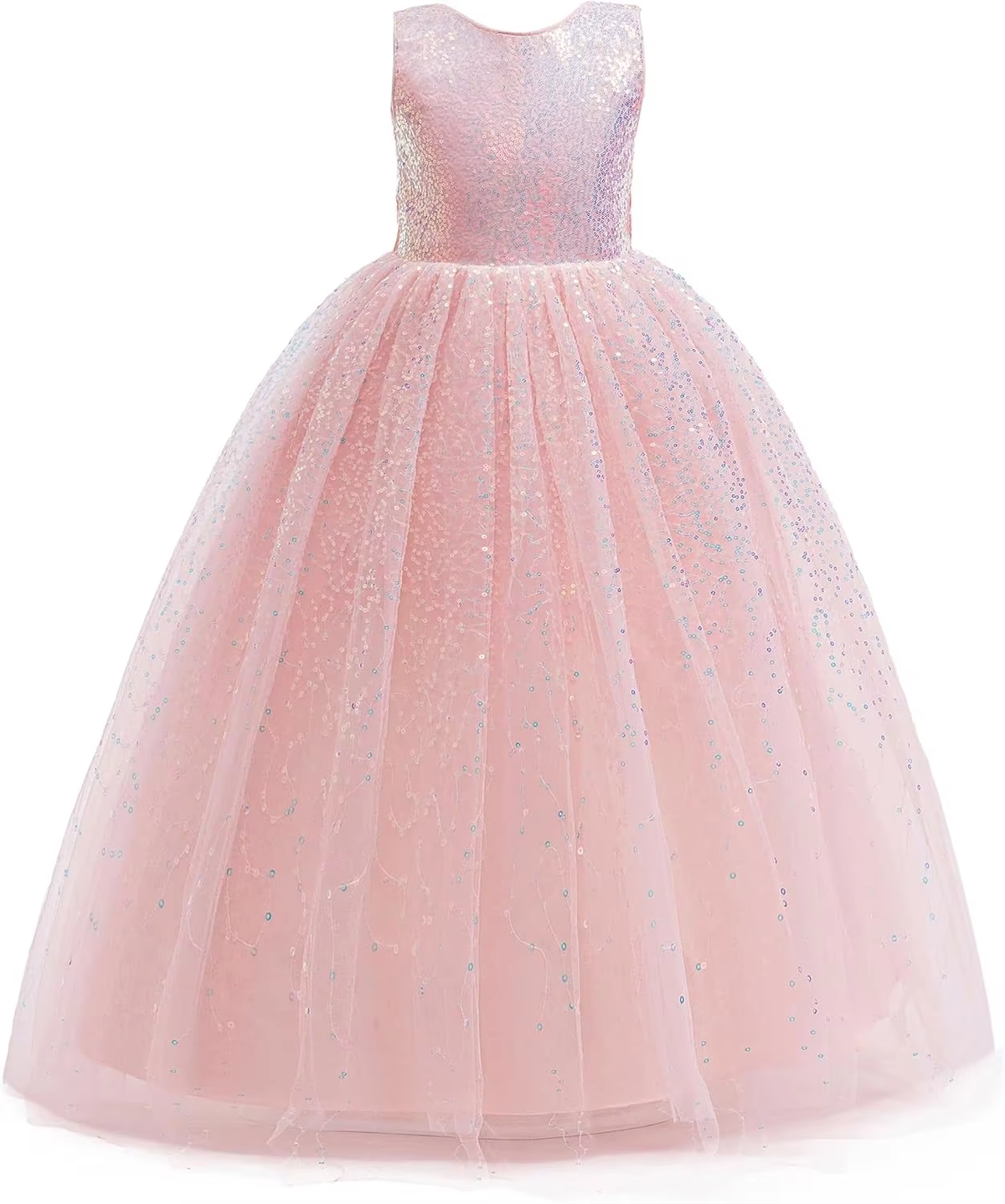 5157/5258  Wholesale Girl Dresses 10 Years Old Princess Gold Sequin Birthday Party Wedding Evening Gown Kids Baby Girls Frock
