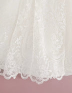 5082 Baptism Baby Girl Dresses Lace Baby Frocks Party Wear Floral Gown with Bonnet Summer Infant Clothing