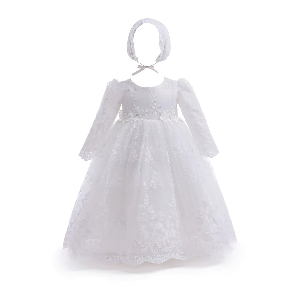 6209 Baby Girl Bowknot LacFashion Baby Girl Bowknot Lace Princess Flower Dresses Performance Birthday Party Dress 0-2Year Old