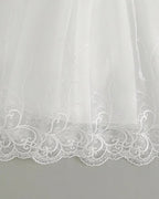 7952 New Newborn Baby Clothes Baptism Dress for Baby Girl Birthday Party White Long Sleeves Fluffy Baby Dresses 0-12 Months Suit