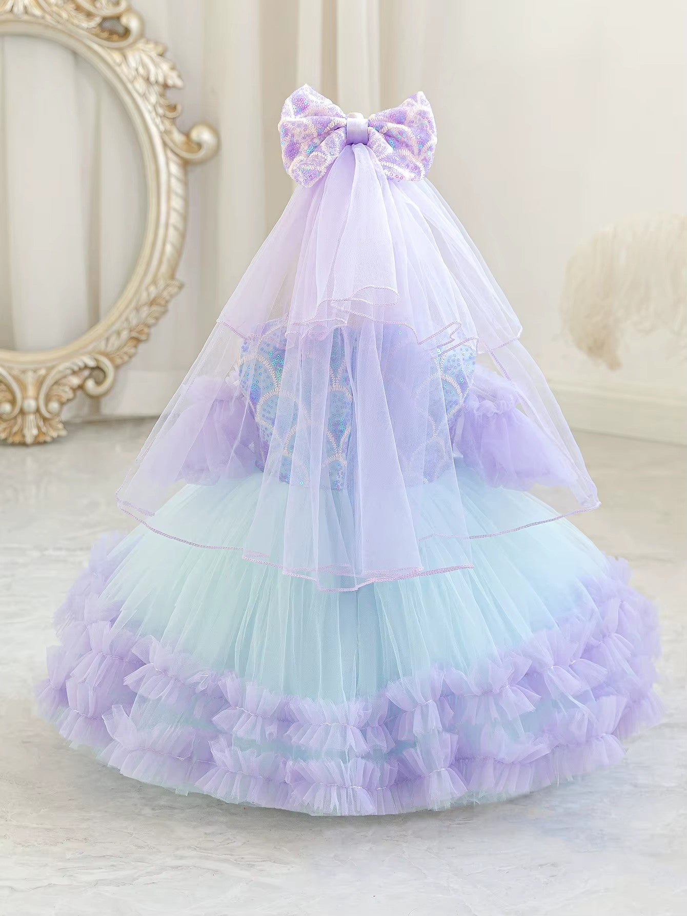 5285 Wholesale Summer Baby Girls Birthday Dress Princess Flower First Communion with Short Sleeves Girl Dresses for Party
