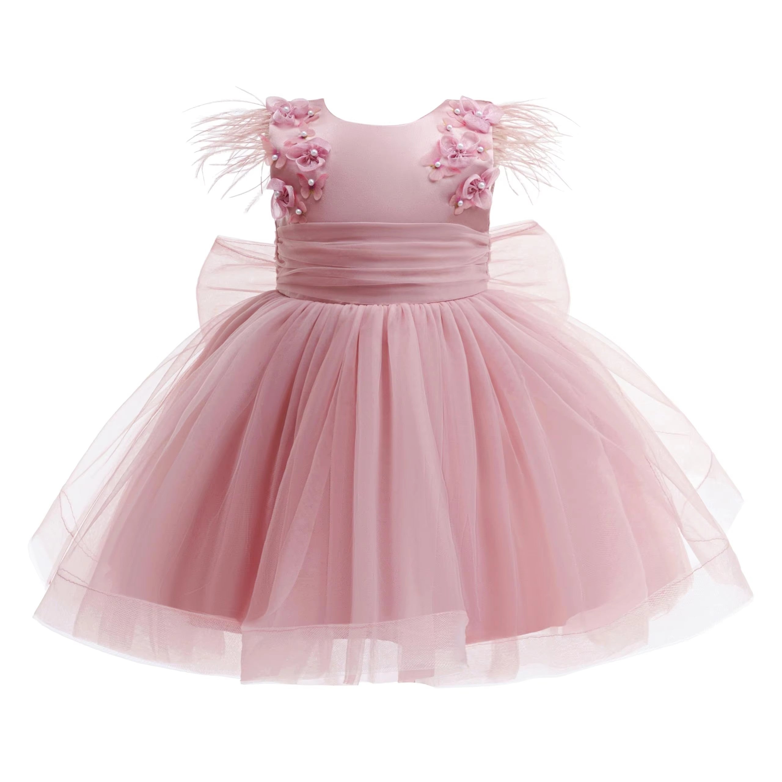 5182 Wholesale Toddler Flower Girls Tulle Dress Birthday Pageant Party Princess Formal Dresses Wedding Fancy Fairy Dress for Girls