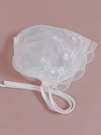 5199 Baby White Frill Dress Christening Pattern Wedding Birthday Princess Dress 9-12M Soft Infant Girl Party Clothes with Hat