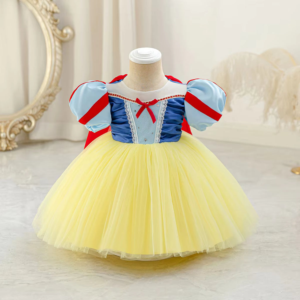 6273 Wholesale Tulle Short Sleeves Sequin Baby Flower Girl Dresses 18-24M Blue Gold Toddler Baby Girl Newborn Tutu Dresses 1Y