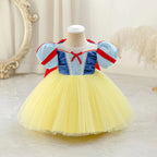 6273 Wholesale Tulle Short Sleeves Sequin Baby Flower Girl Dresses 18-24M Blue Gold Toddler Baby Girl Newborn Tutu Dresses 1Y