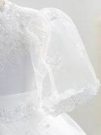 6156 Christening Dress for Baby Girl Baptism White Dresses for Infant Lace Embroidered Tulle Formal Wedding Newborn Baby Clothes