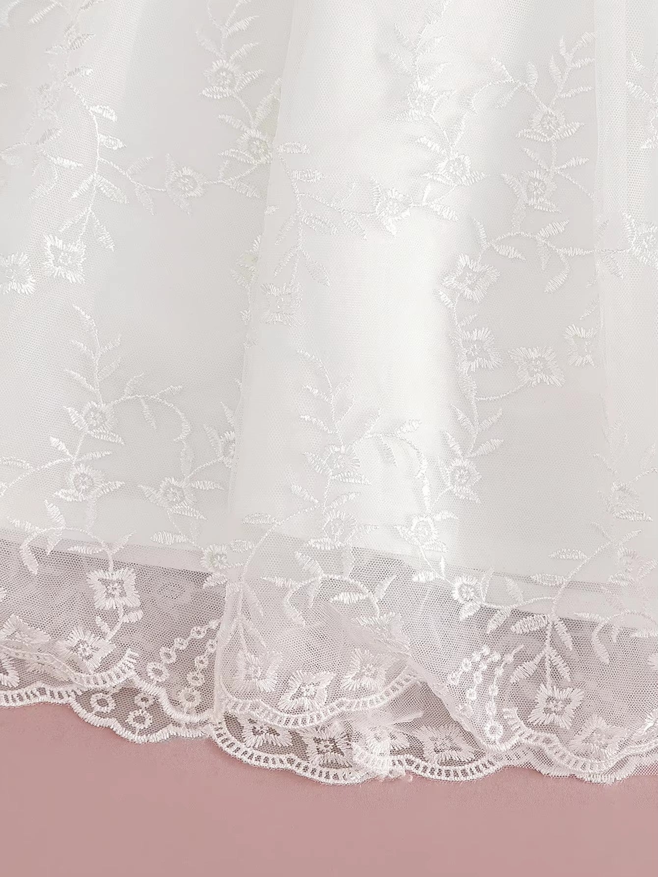 7953 Baptism Dress for Baby Girl Floral Cute Prom Short Newborn Baby Clothes Sleeveless With Bowknot Dresses Embroidered Baby Suit