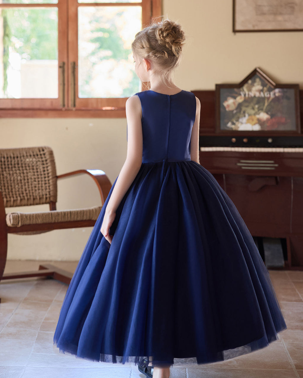 5260 Wholesale Party Dress for Kids Tulle Princess Elegant Dresses for Girls Pageant 8 Years Old High Quality Gowns