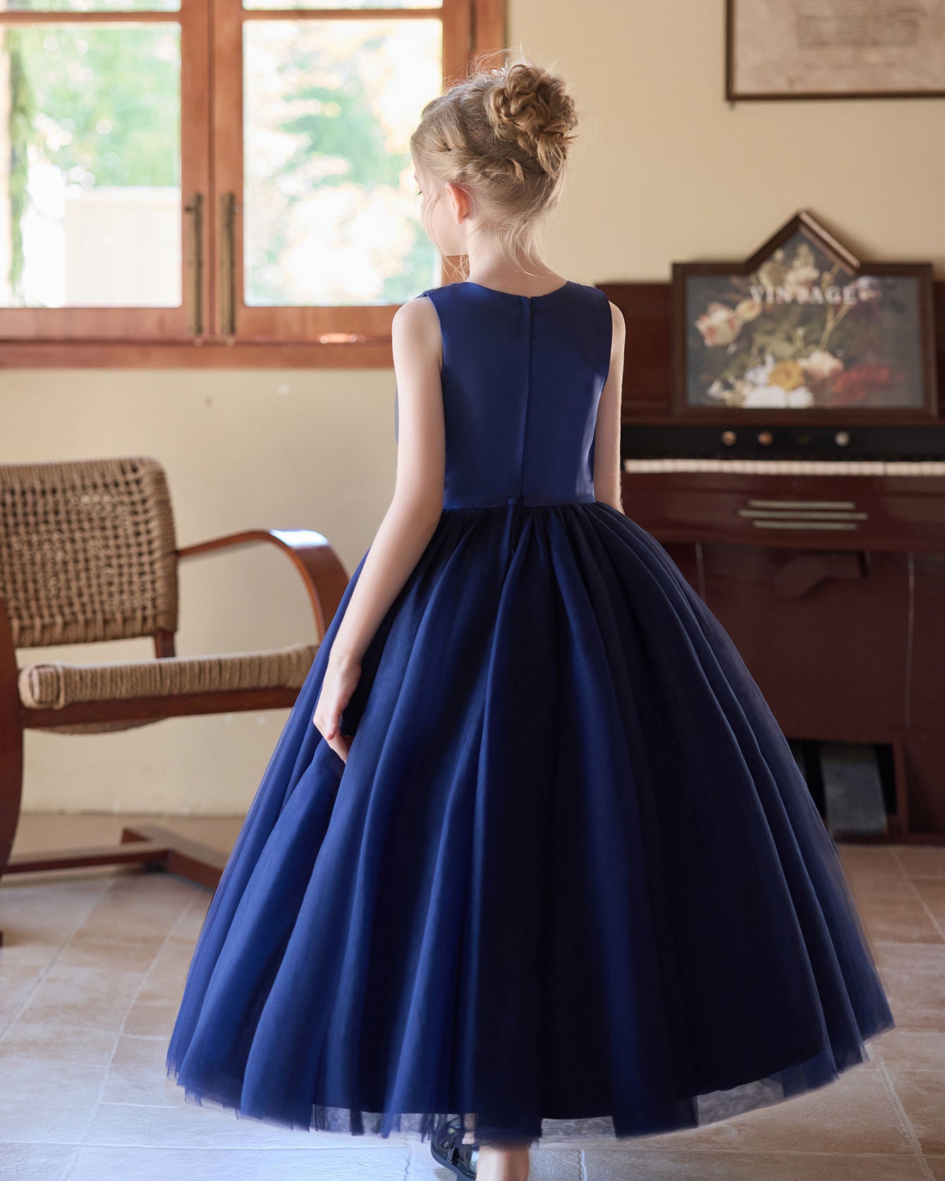 5260 Wholesale Party Dress for Kids Tulle Princess Elegant Dresses for Girls Pageant 8 Years Old High Quality Gowns