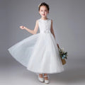 8550/8549 Lace Girls Wedding Dress Embroidered Birthday Party Dresses Communion Dresses for Kids Pageant Gown