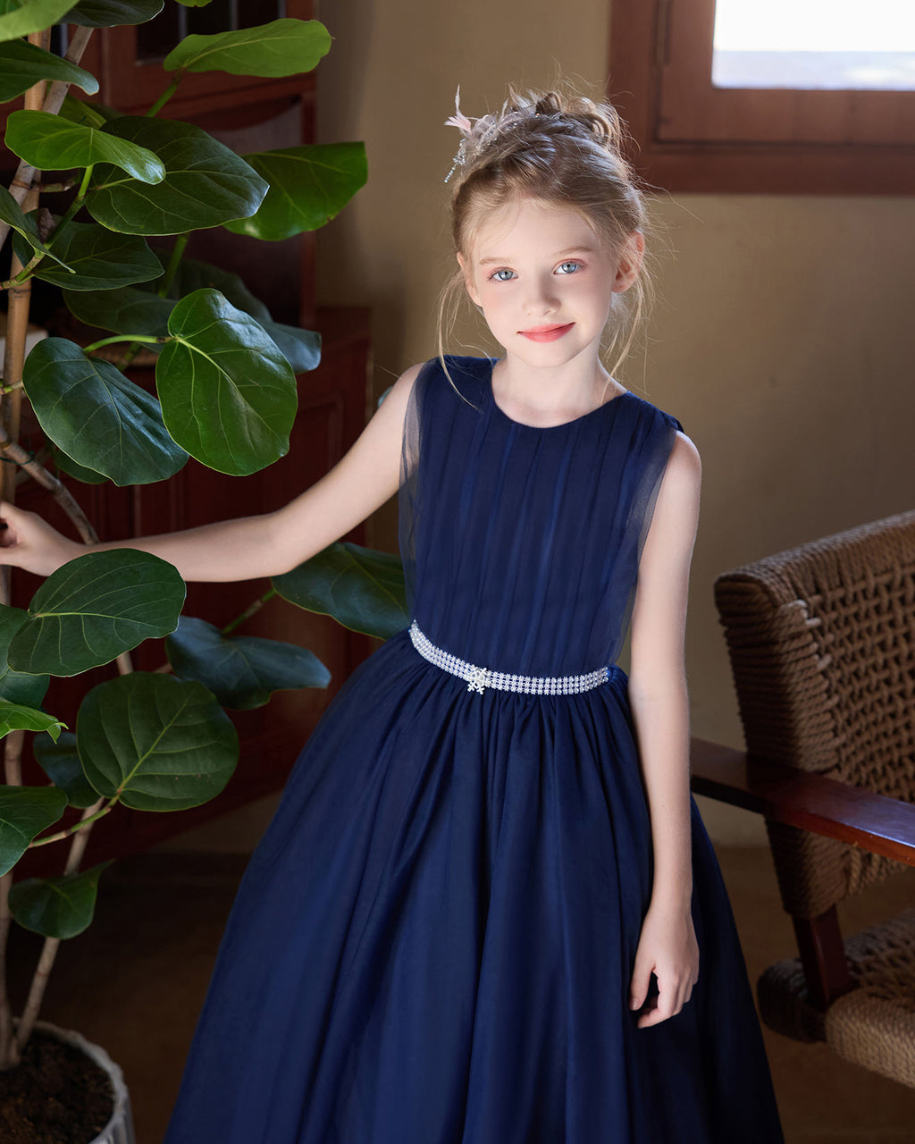 5260 Wholesale Party Dress for Kids Tulle Princess Elegant Dresses for Girls Pageant 8 Years Old High Quality Gowns