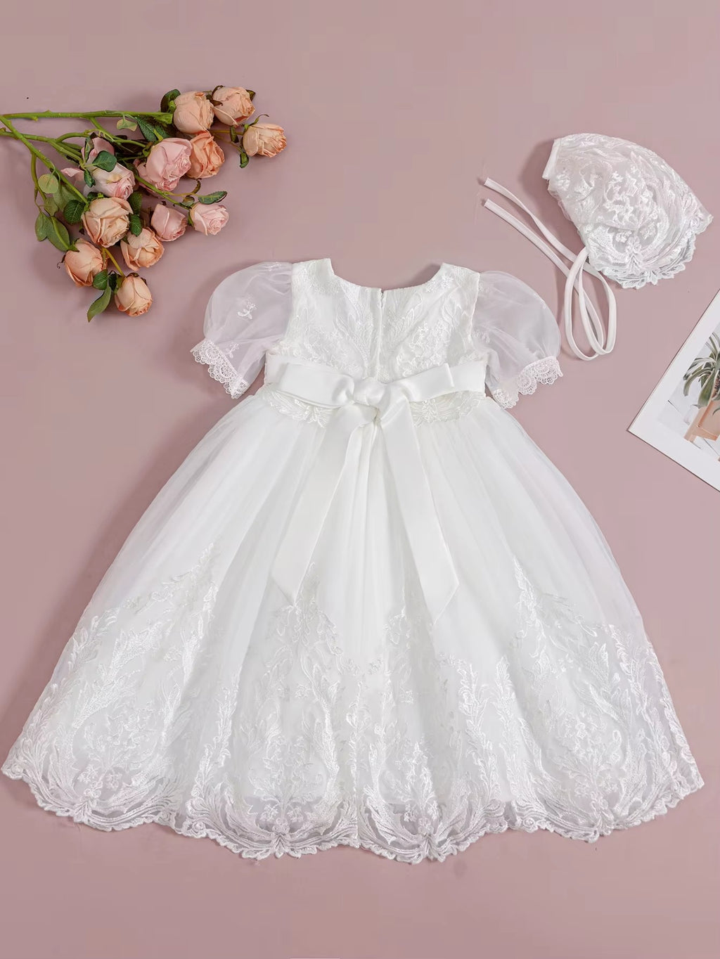 5172 Baby Girl Dresses Embroidery Newborn Girls Clothes White Princess Party Toddler  Birthday Party Baby Baptism Dress