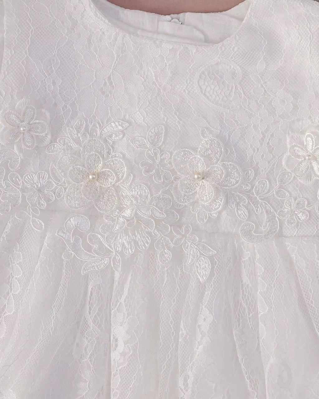 7908 New Embroidery Newborn Baptism White Christening Lace Dress Baby Birthday Party Wedding Dresses Princess Dress Baby Set
