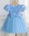 5181 Customizable Fashionable Sequin Little Girls Party Dresses Summer Wear  Princess Dress Kids Formal Wholesale Ball Gown