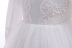 7698 Wholesale Baby Christening Dress Princess Baby Dresses 0-12 Months Wedding Party Flower Tulle Baby Party Dresses