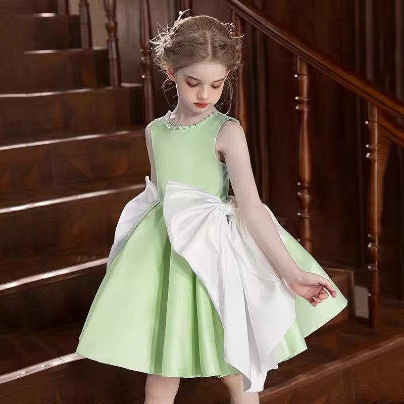 5160 Pink Kids Girls' Party Dress Birthday Elegant Princess Flower Girls' Dresses for Wedding Children Dresses Kids Girls' Wear