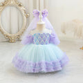 5285 Wholesale Summer Baby Girls Birthday Dress Princess Flower First Communion with Short Sleeves Girl Dresses for Party