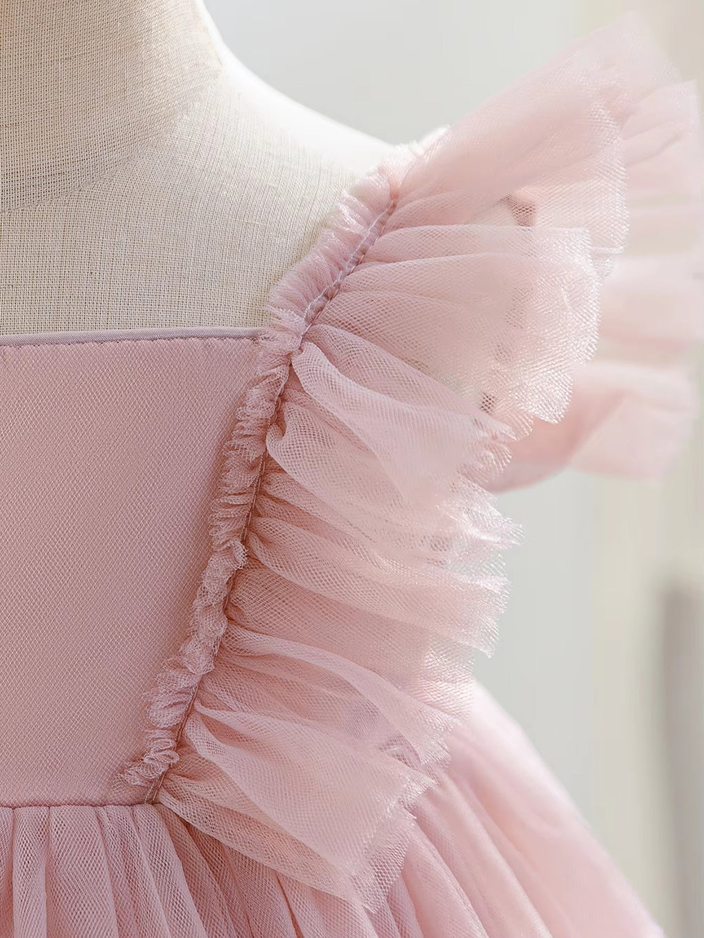 7529 Elegant New Backless Infant Girl Baby 2months Baptism Dress Flower Wedding Party Sweet Baby pink Girl Birthday Dresses