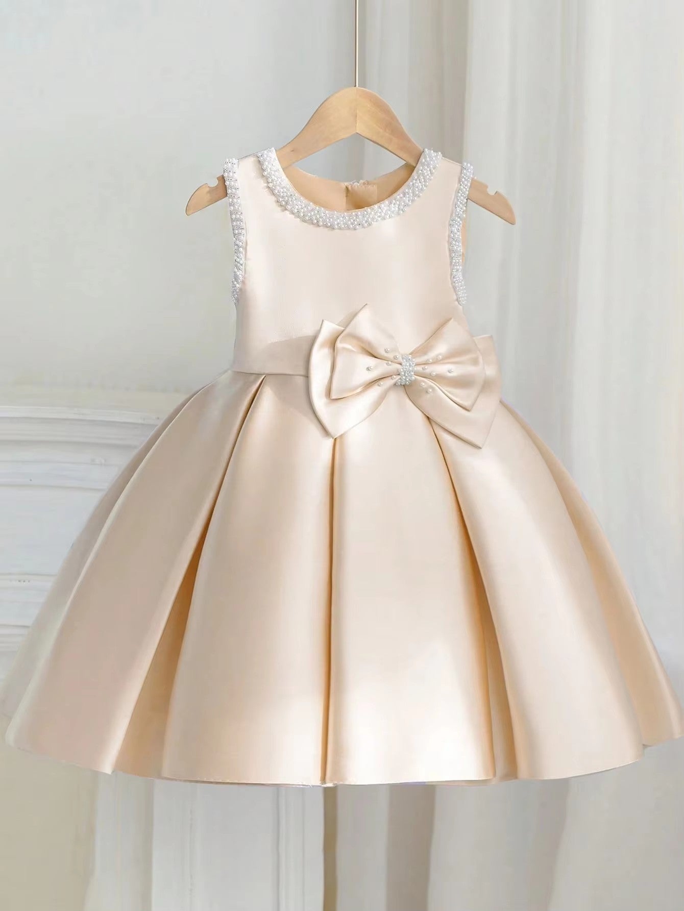 7891 Navy Blue Flower Girl Uniform Church Dress 3 Years Old Baby Girl Summer Birthday Party Wear Dress Made in China for Baby Girl