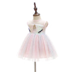 7176 Baby Girl Birthday Party Dress Sequin Dress for Baby Pink Cartoon Baby Summer Princess Doll Dress Set Kids Wholesale Clothing